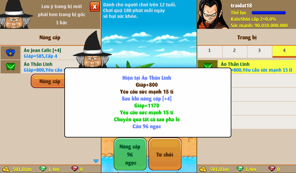 Chuyển hóa trang bị nro