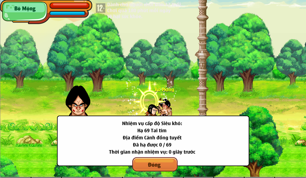 Nhiệm vụ hàng ngày game ngọc rồng